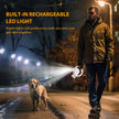 4-in-1 Retractable Dog Leash with LED Light & Poop Bag Dispenser