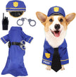 Halloween Dog Pet Police Costume Shirt with Belt, Handcuffs, Walkie Talkie for Halloween Dress-Up Party, Role Play, Carnival Cosplay, Holiday Decorations Clothes (Medium)