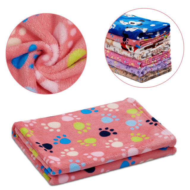 Soft Fleece Pet Blanket for Dogs and Cats - Pink, 104x76cm