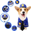 Halloween Dog Pet Police Costume Shirt with Belt, Handcuffs, Walkie Talkie for Halloween Dress-Up Party, Role Play, Carnival Cosplay, Holiday Decorations Clothes (Medium)